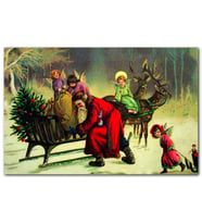 Cakatablo Tüm Noel Eğlencesi Sizin Olsun Noel Baba MDF Tablo