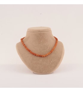 Turuncu Aventurin Doğaltaş Kolye 6 mm, M046