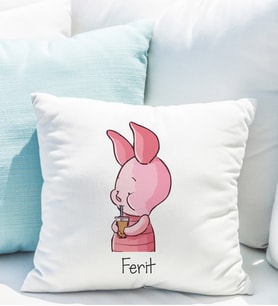 Winnie The Pooh Piglet Tasarımlı Yastık Kişiye Özel