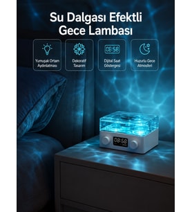 Stereo Sesli Gece Lambalı Bluetooth Hoparlör - Şık Vintage Tasarım