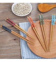 5 Li Set Ahşap Çin Çubuğu Chopstick Yıkanabilir ve Kullanılabilir 5 Çift
