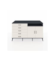 Kronos Konsol 2 Raflı 5 Çekmeceli 2 Kapaklı 176x59x99 Antrasit-Aytaşı