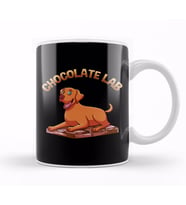 Cute & Funny Chocolate Lab Pun Brown Labrador Dog Kupa Bardak Porselen
