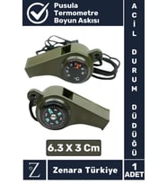Çok Fonksiyonlu Yüksek Sesli Termemotre Pusulalı İpli Kamp İzci Eğitmen Hayatta Kalma Deprem Düdüğü