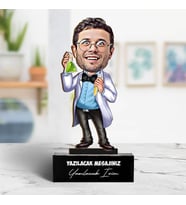 Kişiye Özel Kimya Öğretmeni Karikatürlü Biblo