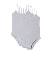 3 Adet İp Askılı Kadın Çıtçıtlı Body Gri