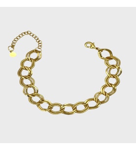 Arnes Jewelry Çelik 22 Ayar Altın Kaplama Samanyolu Bileklik (Gold)