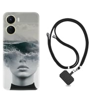 Vivo Y16 Kılıf Resimli Boyun Askılı İpli Desenli Silikon Mistic Woman 1361