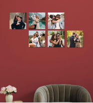 Kişiye Özel 6 Fotoğraflı Kare Mdf Tablo