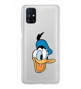 Samsung Galaxy M51 Kapak Donald Duck Tasarımlı Şeffaf Silikon Kılıf