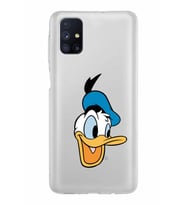 Samsung Galaxy M51 Kapak Donald Duck Tasarımlı Şeffaf Silikon Kılıf