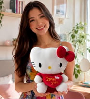 Hello Kitty Peluş Oyuncak 30 cm – Kalpli I Love You Sevgiliye, Kıza ve Arkadaşa Hediye