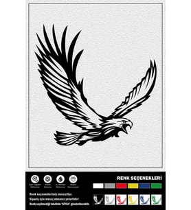 KARTAL STICKER 35 x 35 cm (Siyah)
