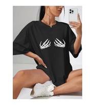 Baskılı T-shirt - Siyah