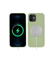 Apple iPhone 12 Mini Uyumlu Kılıf Zore Silksafe Wireless Kapak (Açık Yeşil)
