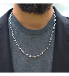 Trend Model 5mm 60cm Gümüş Zincir