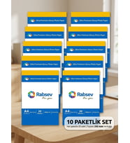 Rabsev Fotoğraf Kağıdı A4 Parlak 260GR ( 10 Paket 200 Adet )