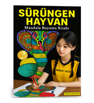Sürüngen Hayvanlar Mandala Boyama Kitabı (48 Mandala)