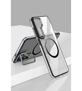 Mey İthalat® Samsung Galaxy S24 Crystal Magsafe Kapak - Siyah
