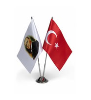Euwue Dijital - İkili Masa Üstü Bayrak Baskı