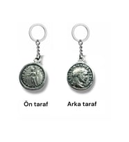 Constantine Figürlü Denarius Roma Para Anahtarlık – Çift Taraflı – 1 Adet – Unisex Aksesuar