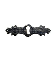 Antika Tarz Dekoratif Pirinç Anahtar Ağızlığı - 28x104mm, Oksit