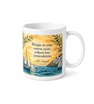 Akdeniz Enerjisi Temalı Baskılı Kupa Bardak Hediye Porselen Mug