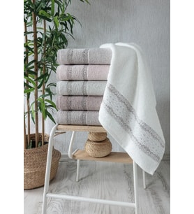 Montella 6lı El-Yüz Havlusu 50x90 cm (Çok Renkli)