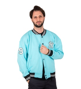 DeepSEA Erkek  Üç İpli NY Nakış Detaylı Çıtçıtlı Kolej Mont 2304760 (Açık Mavi)