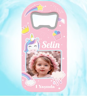 Kişiye Özel Resimli İsimli Pony Magnet Açacak