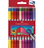Faber-Castell Çift Taraflı Keçeli Kalem, 20 Renk