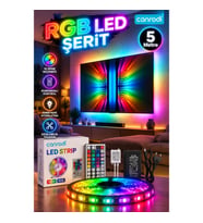 5 Metre Kumandalı RGB LED Şerit – 5050 Dekorasyon ve Ortam Aydınlatması