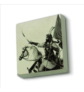 Hz. Hüseyin Tasviri Baskılı Doğaltaş  Magnet(KRG-085)