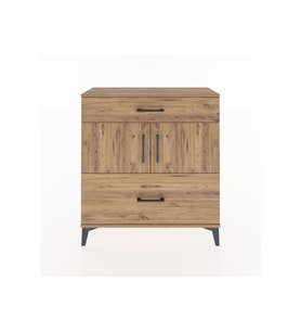 Arges Şifonyer 2 Raflı 2 Çekmeceli 2 Kapaklı 88x30x96 Çam-Çam