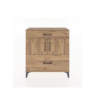 Arges Şifonyer 2 Raflı 2 Çekmeceli 2 Kapaklı 88x30x96 Çam-Çam