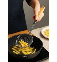 Bambum Ladle - Bambu Saplı Tel Kevgir 14cm
