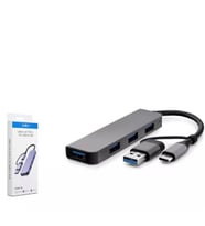 HADRON HDX7825 TYPE-C + USB3.0 HUB 4-USB3.0 GRİ