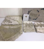 Lamazihome Cappucino 6 Parça Seccade Seti Gelin Damat Bohça Takımı Seccade Takımı