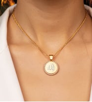 Allah Lafzı Altın Kaplama paslanmaz çelik Kolye – İnancınızı Zarafetle Taşır (Gold)