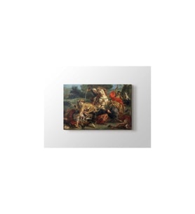 Eugène Delacroix - The Lion Hunt Tablo - 105981 - 60x80 Cm