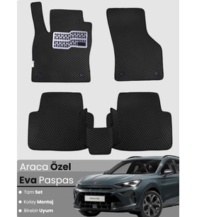 CUPRA FORMENTOR (2024-2025) Uyumlu EVA Paspas Tam Set–Araca Özel,Su Geçirmez,Kolay Montaj