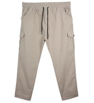Kargo Cepli 100 Kilo-180 Kilo Arası Için Uygun Erkek Büyük Beden Gabardin Pantolon (Taş)