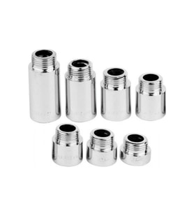 Musluk Çeşme Uzatması Krom Kaplama Prinç-3cm-ölçü 1/2-kısa Kalan Musluklar Için-1/2 Çeşmelere Uyumlu
