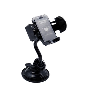 Telefon Tutucu Vantuzlu Ayarlanabilir Telefon Tutucu Crystal Edition (Siyah)