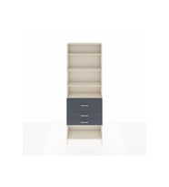 Arges Dolap 4 Raflı 3 Çekmeceli 88x30x243 Aytaşı-Antrasit