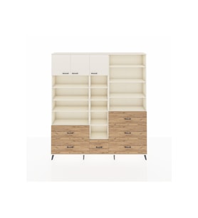 Arges Dolap 17 Raflı 6 Çekmeceli 3 Kapaklı 220x30x243 Aytaşı-Aytaşı/Çam