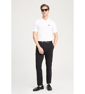 Erkek Regular Fit Polo T-shirt White