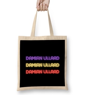 Damian Lillard - Basketball gifts Vintage Retro Rainbow Quotes For BOYS AND Dad Bez Çanta Uzun Saplı