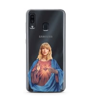 Samsung Galaxy A20/A30 Uyumlu Taylor Swift Desenli Şeffaf Telefon Kılıfı