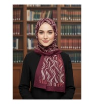 Premium Dalga Desenli Eşarp– Modern Desenli Hafif Tesettür Eşarp